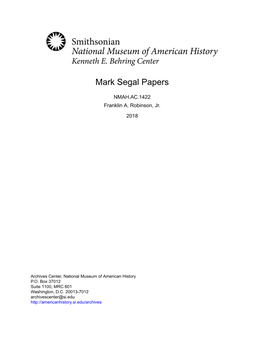 Mark Segal Papers