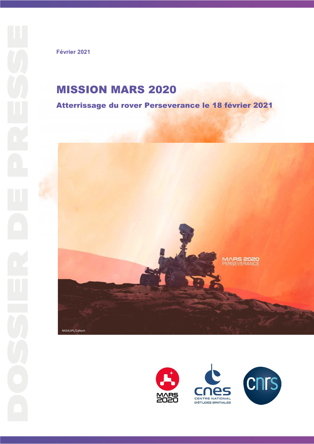 MISSION MARS 2020 Atterrissage Du Rover Perseverance Le 18 Février 2021