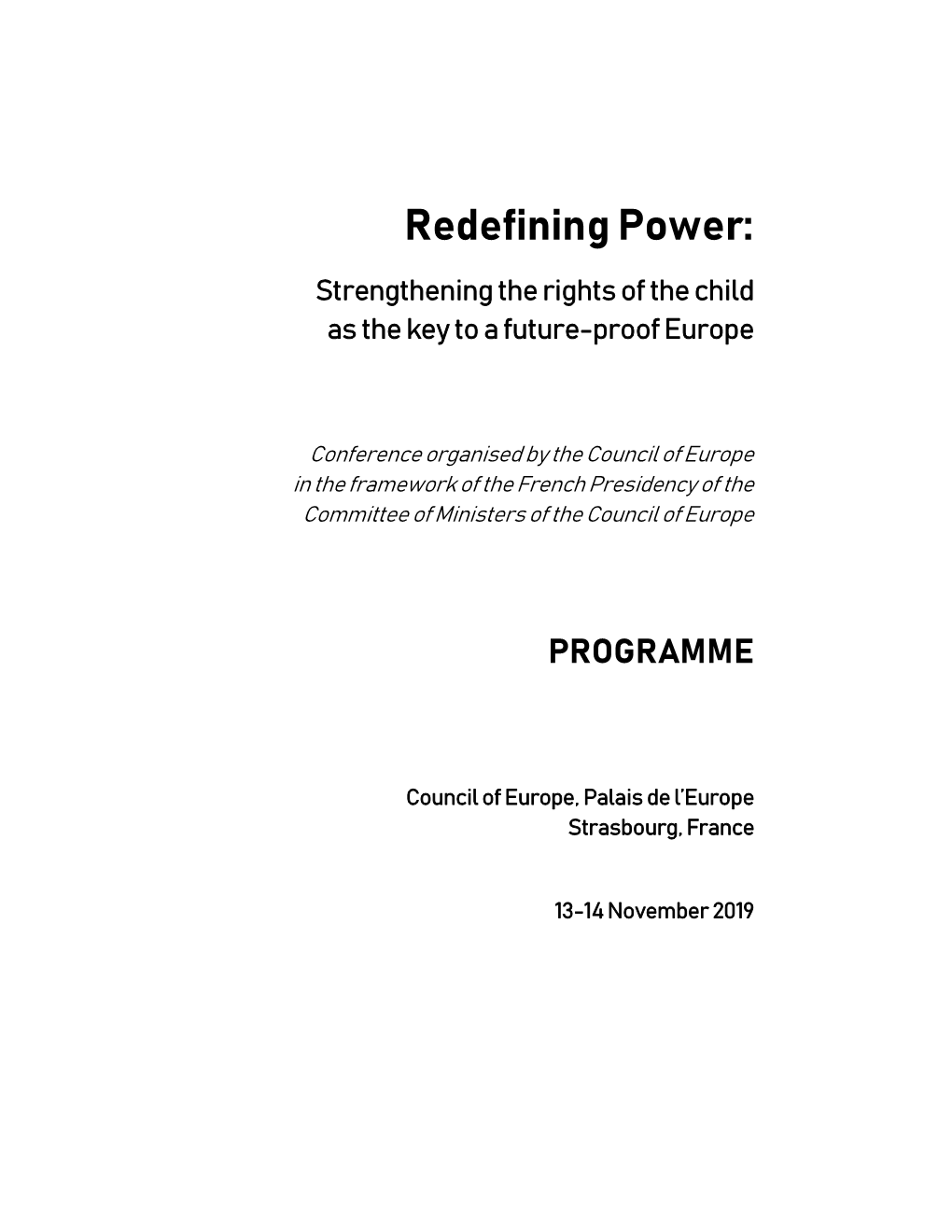 Conference “Redefining Power: Strengthening the Rights Of