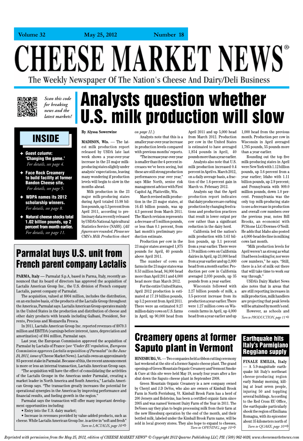 Analysts Question Whether U.S. Milk Production Will Slow