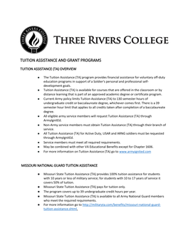 Tuition Assistance and Grant Programs