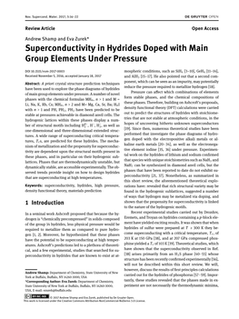 Superconductivity in Hydrides Doped with Main Group Elements Under Pressure