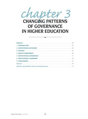 Changing Patterns of Governance in Higher Education