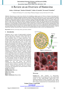 A Review on an Overview of Hantavirus