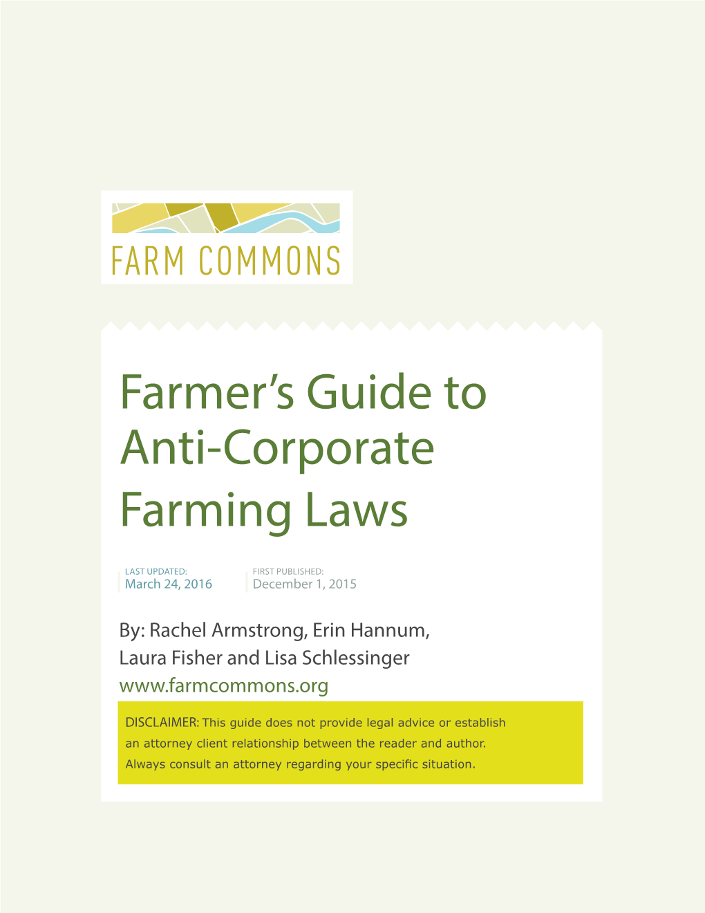 Farmer's Guide to Anti-Corporate Farming Laws