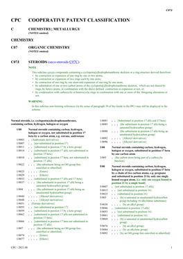 STEROIDS (⁠Seco-Steroids C07C⁠)