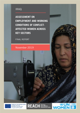 Iraq Assessment on Employment and Working Conditions of Conflict- Affected Women Across Key Sectors