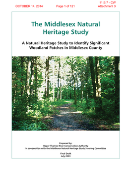 The Middlesex Natural Heritage Study