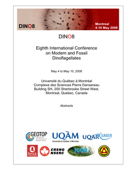 Eighth International Conference on Modern and Fossil Dinoflagellates