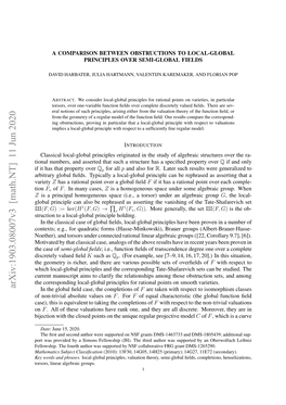 Arxiv:1903.08007V3 [Math.NT] 11 Jun 2020 Osr,Lna Leri Groups