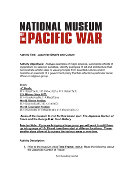 Activity Title: Japanese Culture and World War II