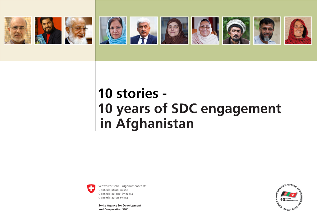 10 Stories – 10 Years of SDC Engagement in Afghanistan
