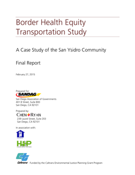 Border Health Equity Transportation Study