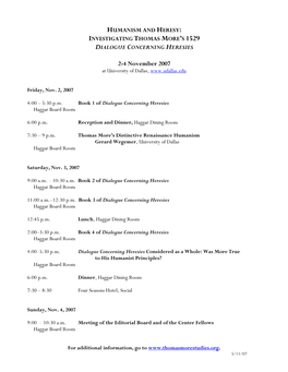 See 2007 Conference on the Dialogue Concerning Heresies