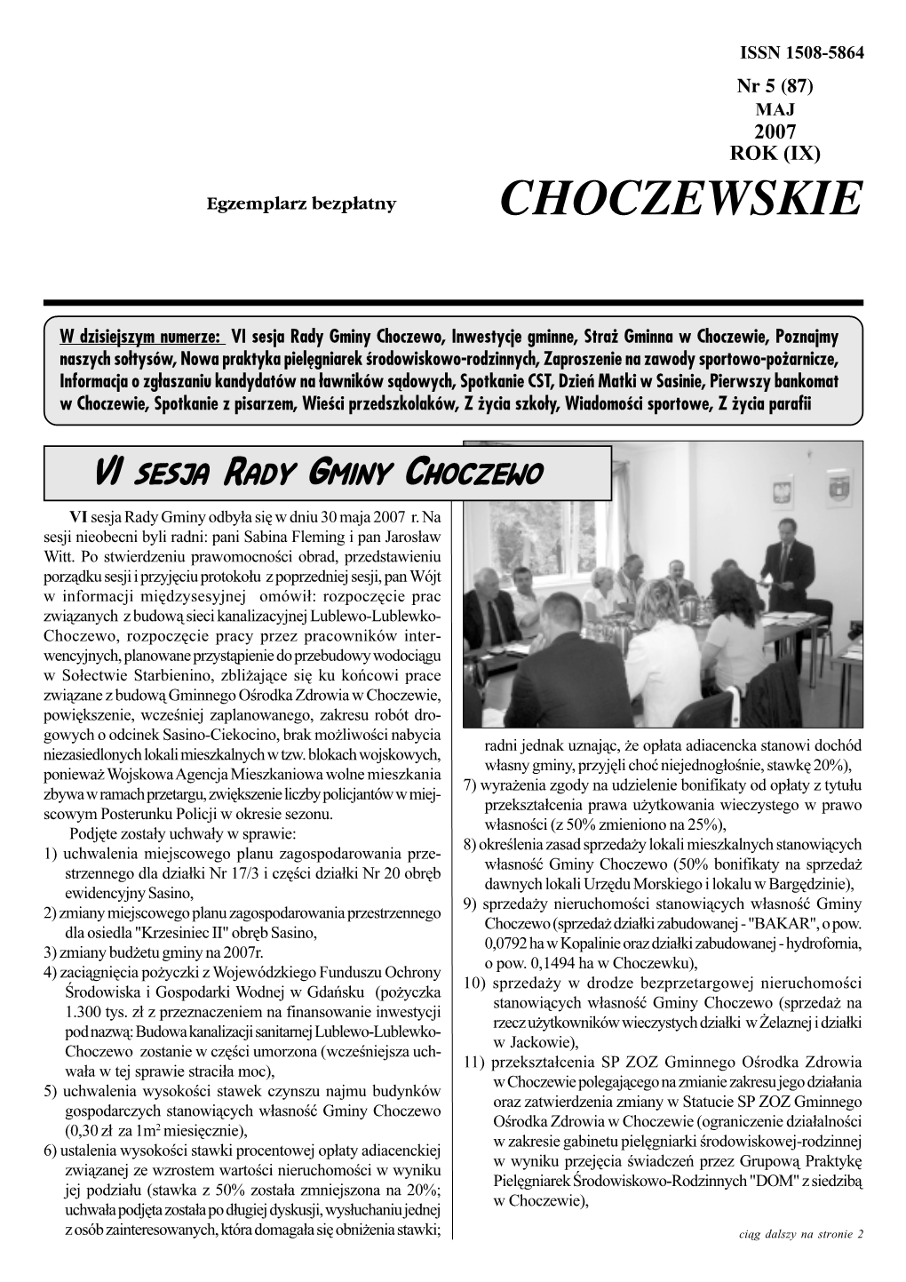 Wieści Choczewskie