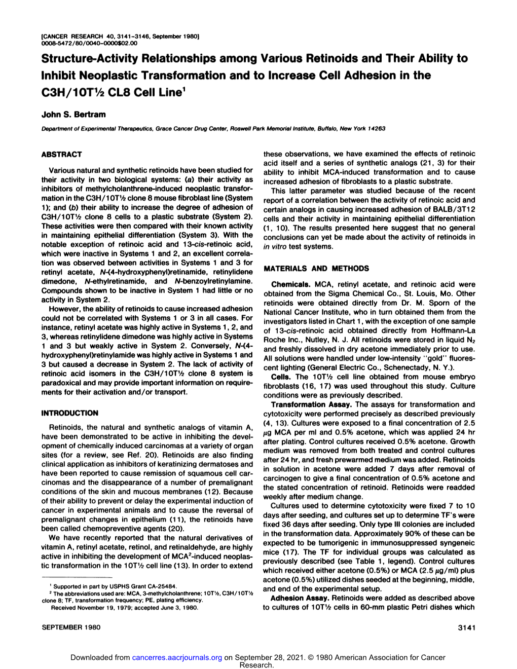 Structure-Activity Relationships Among Various Retinoids and Their