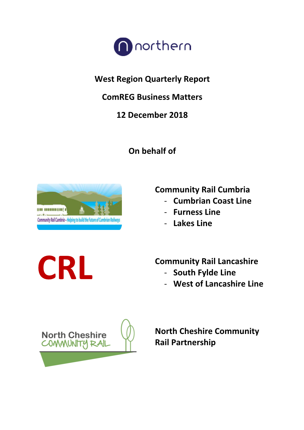 West Region Quarterly Report Comreg Business Matters 12 December 2018