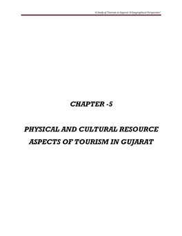 'A Study of Tourism in Gujarat: a Geographical Perspective'