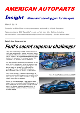 Ford's Secret Supercar Challenger
