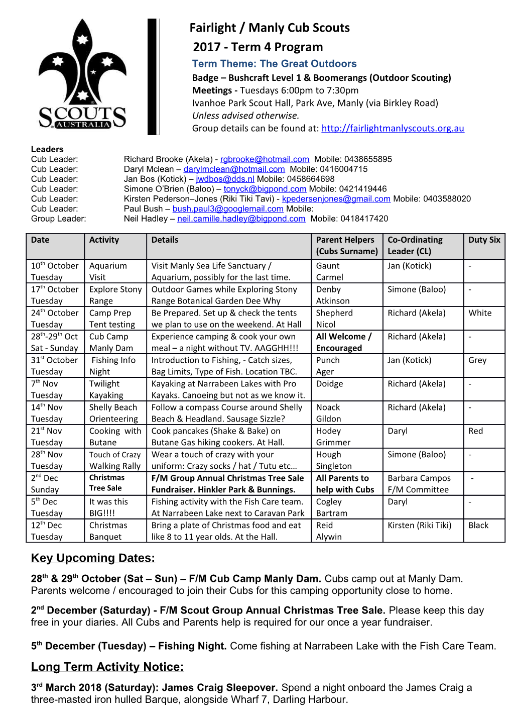 Fairlight Manly Cub Scouts s1