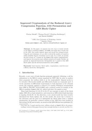 Improved Cryptanalysis of the Reduced Grøstl Compression Function, ECHO Permutation and AES Block Cipher