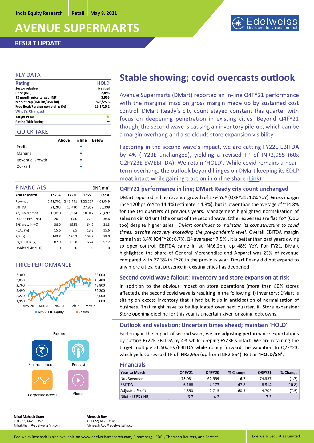 DMART in Equity 08May21 RU