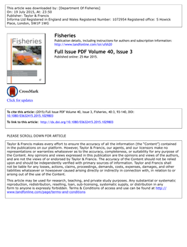 Fisheries Full Issue PDF Volume 40, Issue 3