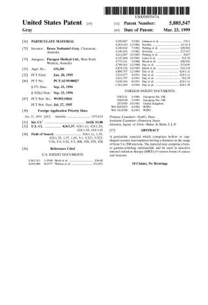 United States Patent (19) 11 Patent Number: 5,885,547 Gray (45) Date of Patent: Mar 23, 1999