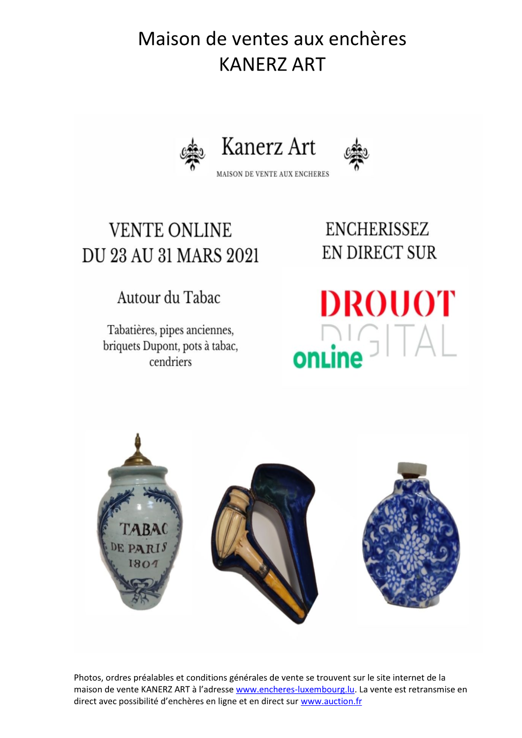 Maison De Ventes Aux Enchères KANERZ ART