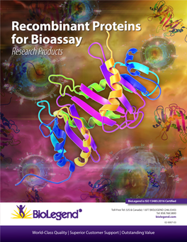 Recombinant Proteins for Bioassay Research Products