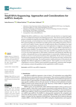 Small RNA-Sequencing: Approaches and Considerations for Mirna Analysis