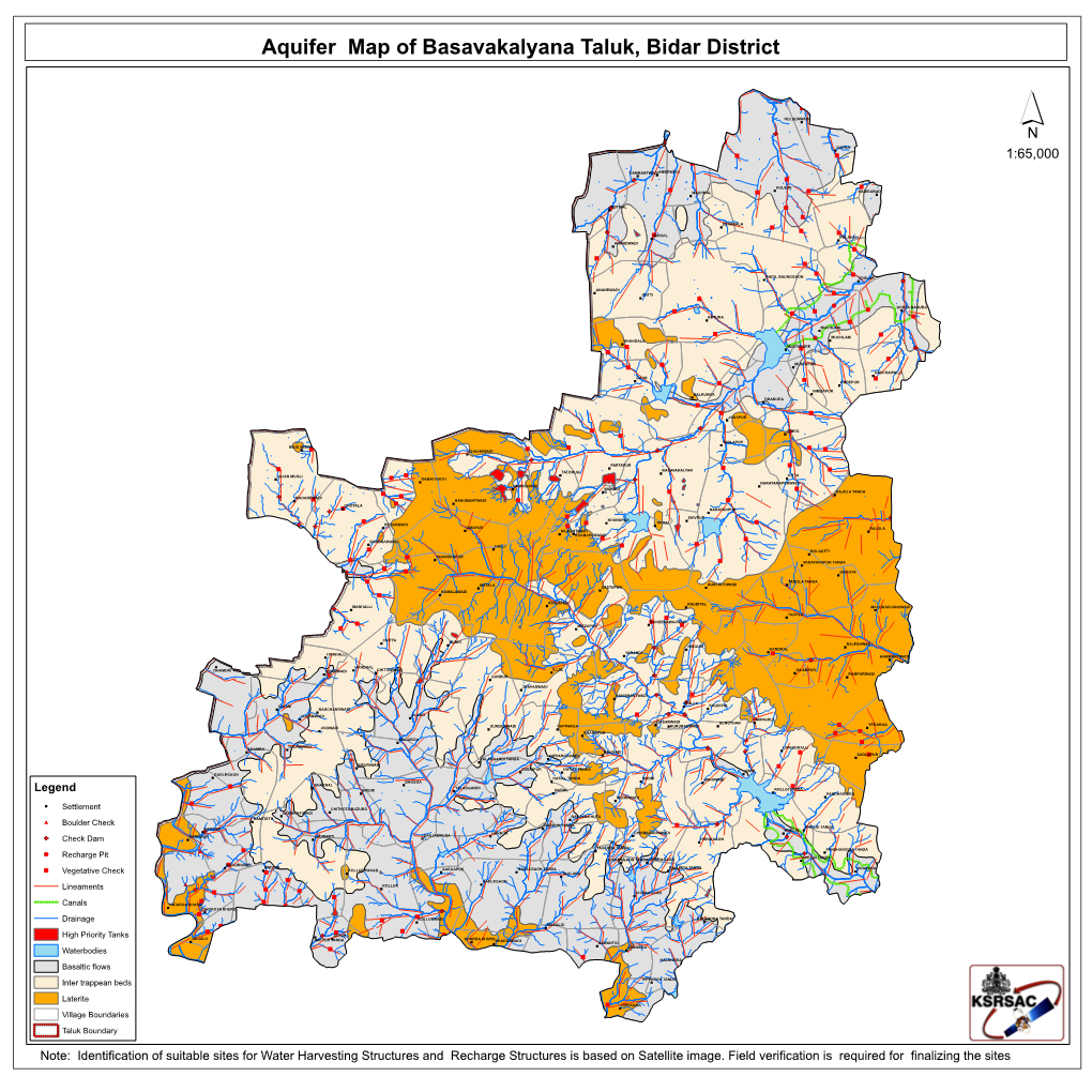 Aquifer Map of Basavakalyana Taluk, Bidar District