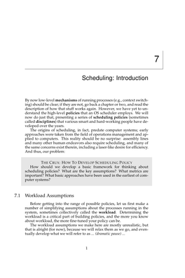 Scheduling: Introduction