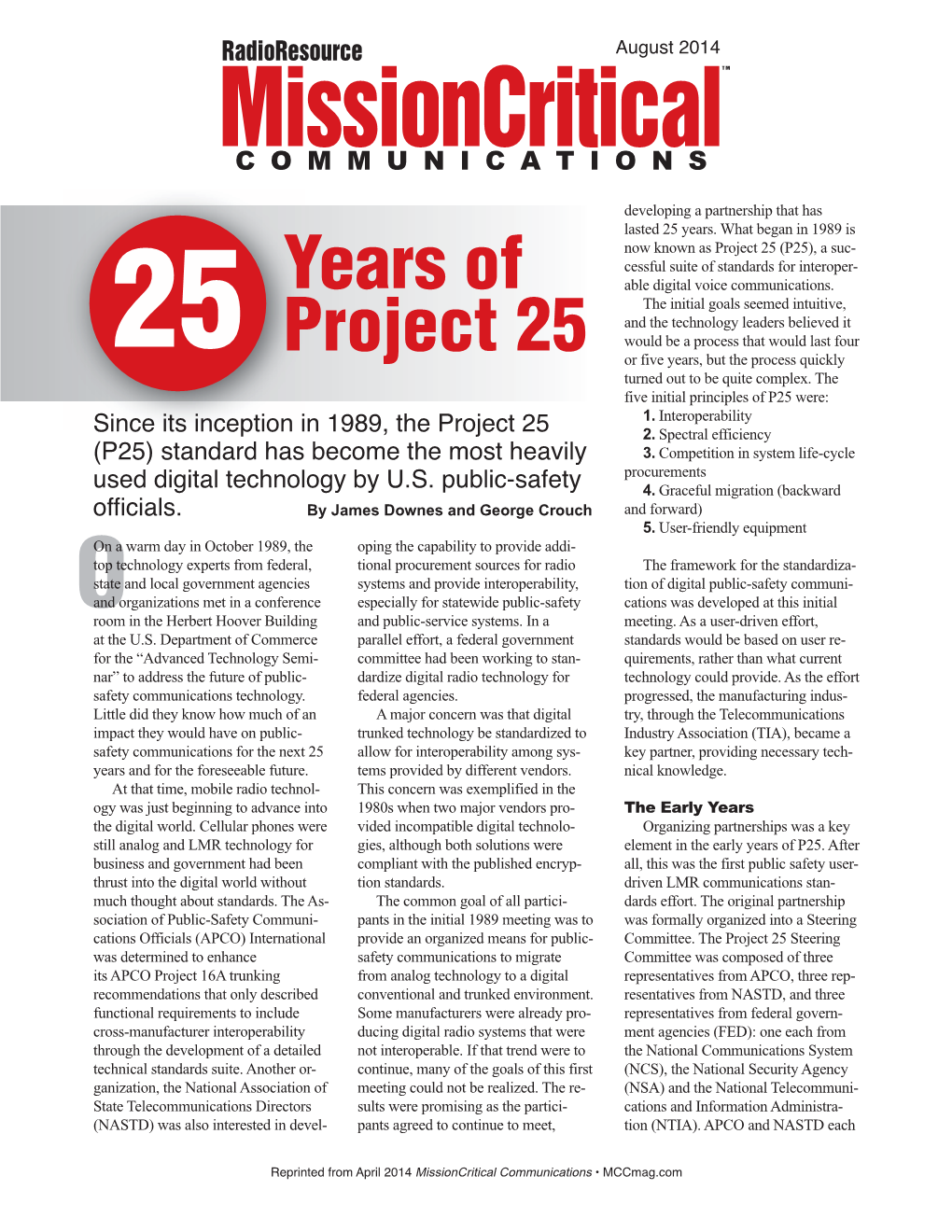 25 Years of Project 25