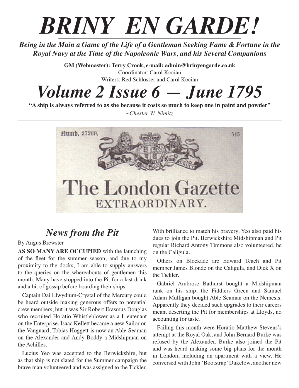 London Gazette June 1795