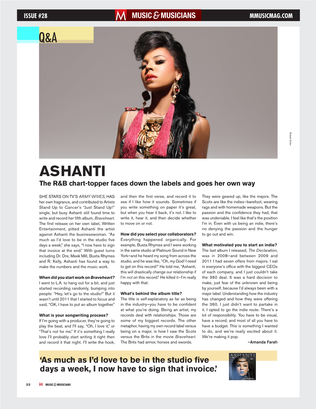 Ashanti the R&B Chart-Topper Faces Down the Labels and Goes Her Own Way