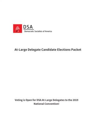 At-Large Delegate Candidate Elections Packet