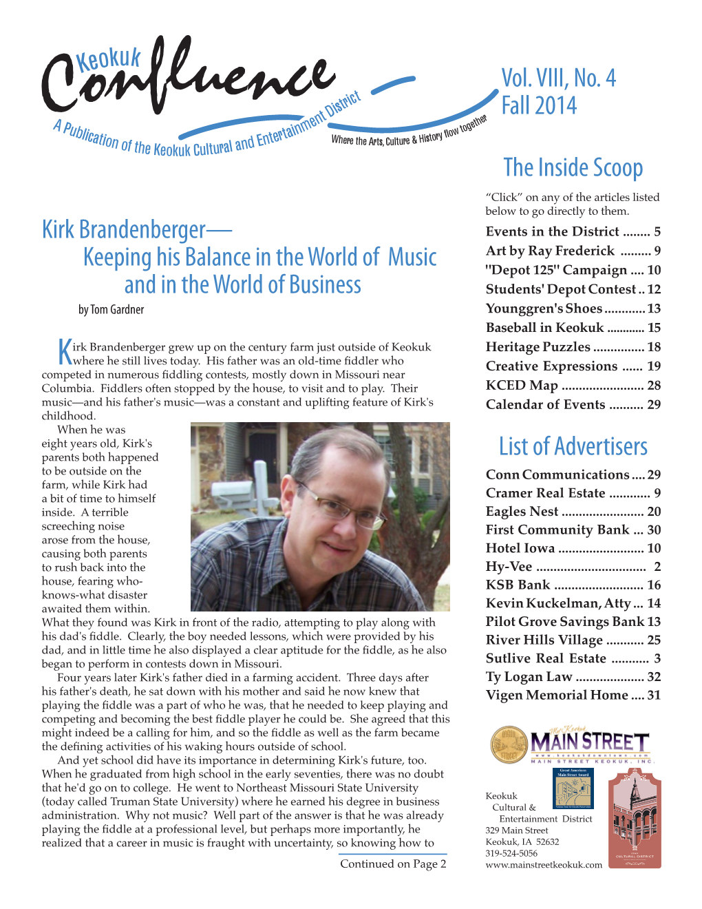 Kirk Brandenberger— Keeping His Balance in the World of Music and in the World of Business by Tom Gardner