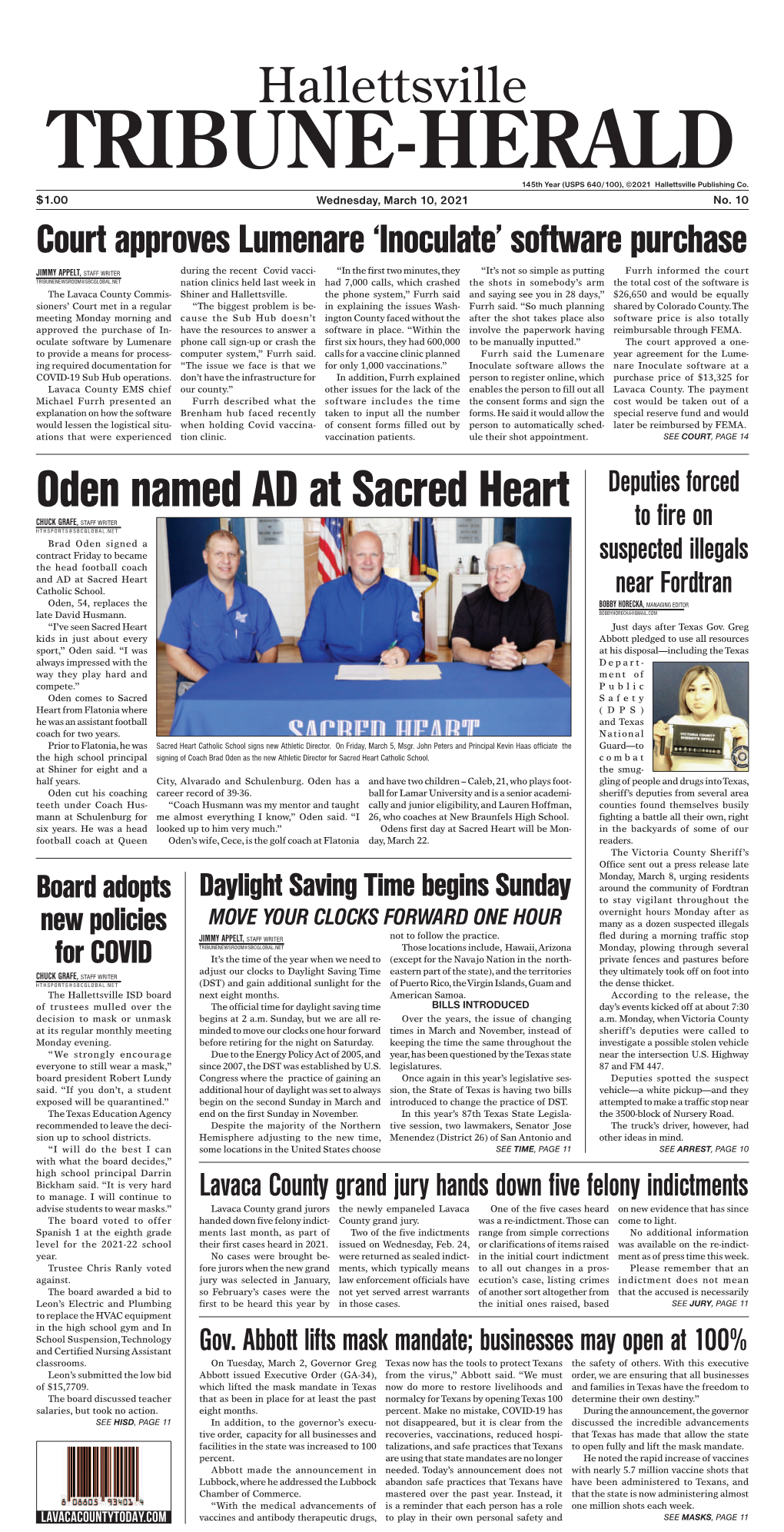 Oden Named AD at Sacred Heart