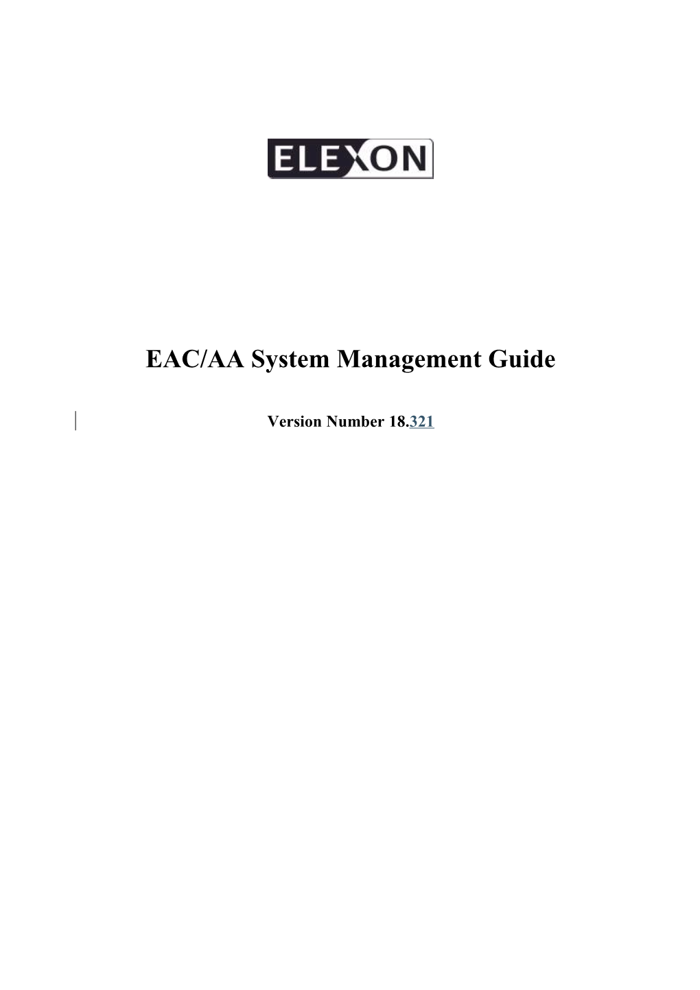 EAC/AA System Management Guide