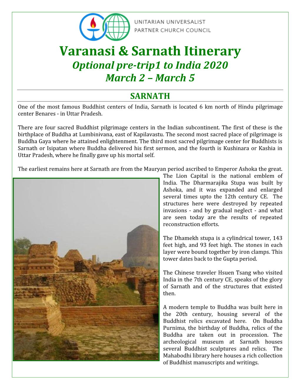 Varanasi & Sarnath Itinerary