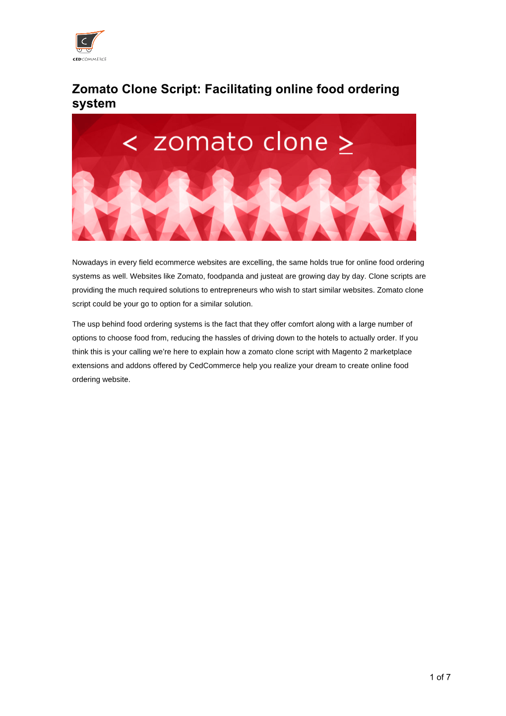 Zomato Clone Script: Facilitating Online Food Ordering System