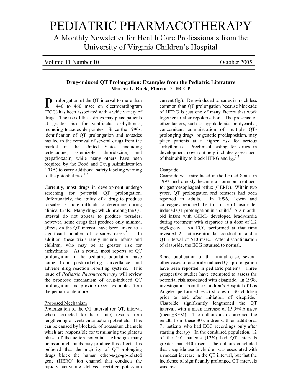 10 Drug-Induced QT Prolongation