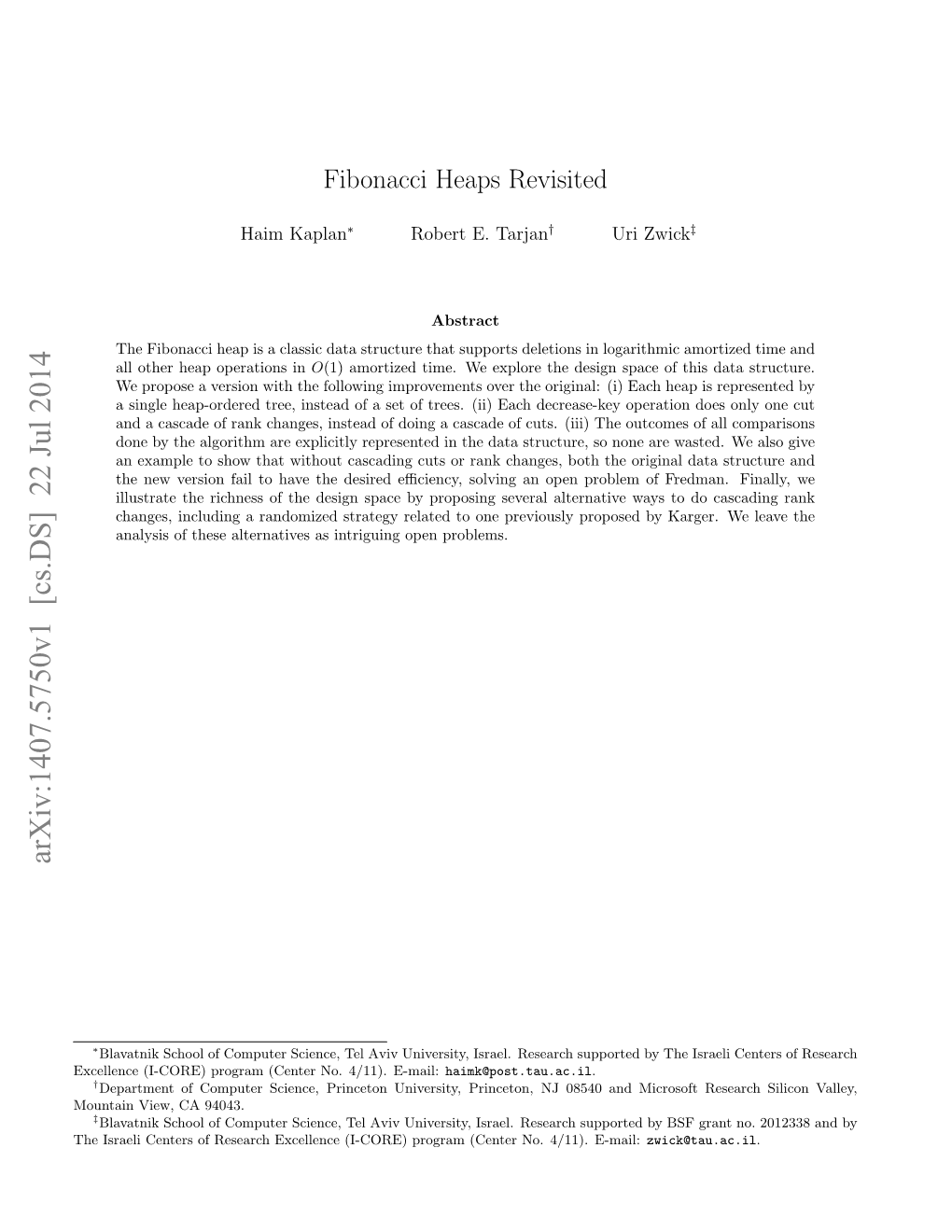 Fibonacci Heaps Revisited