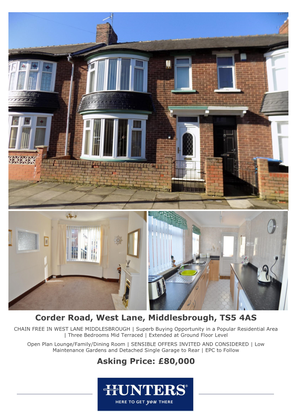 Corder Road, West Lane, Middlesbrough, TS5 4AS Asking Price