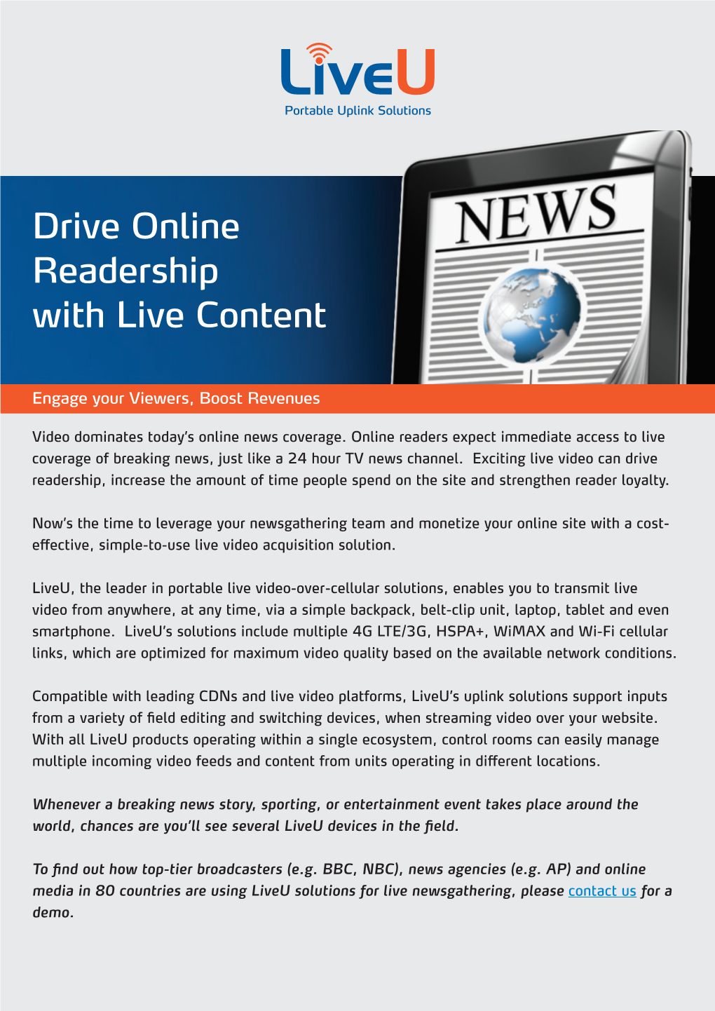 Drive Online Readership with Live Content