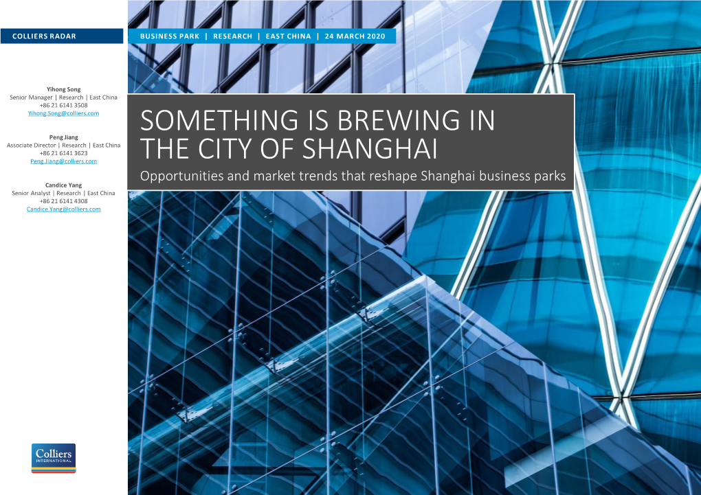 Something Is Brewing in the City of Shanghai