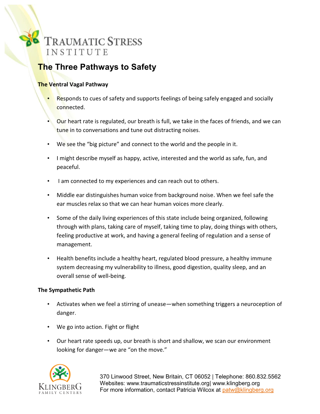 The Three Pathways to Safety