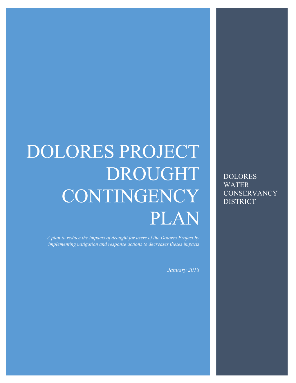 Dolores Project Drought Contingency Plan