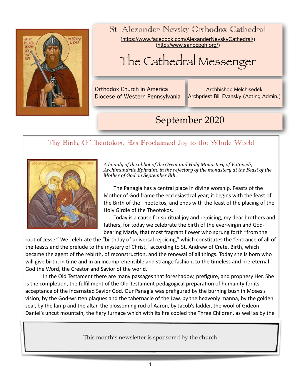 The Cathedral Messenger
